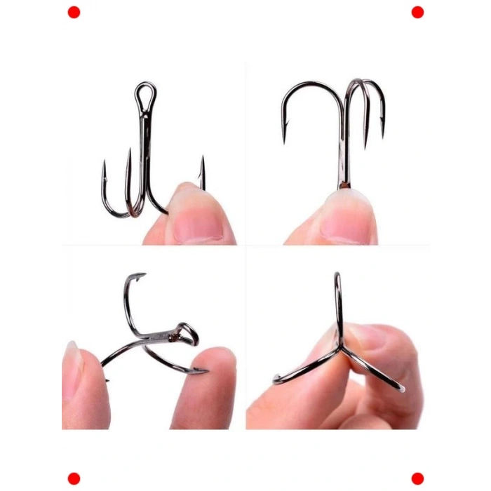 50 Adet Karbon Çelik 3lü Olta İğne Seti