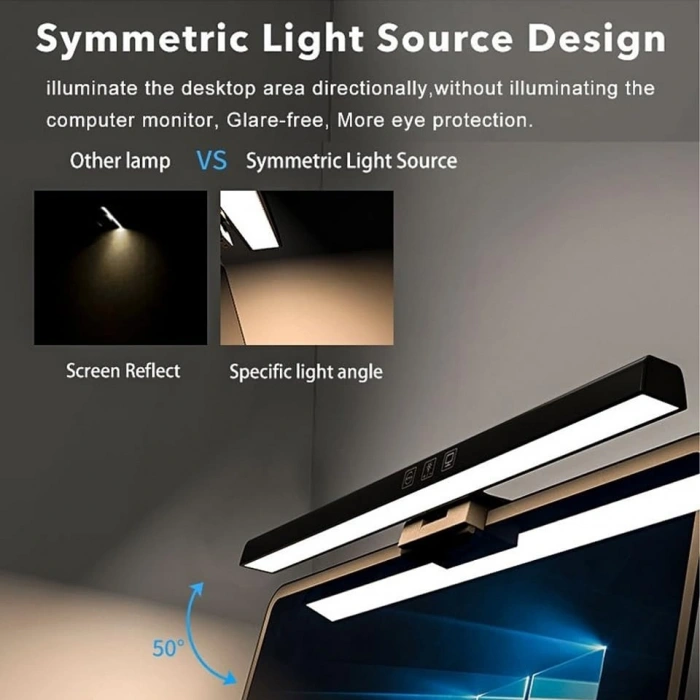 50 cm LED Masa Lambası, 3 Renk Sıcaklığı, Dokunmatik Kontrol