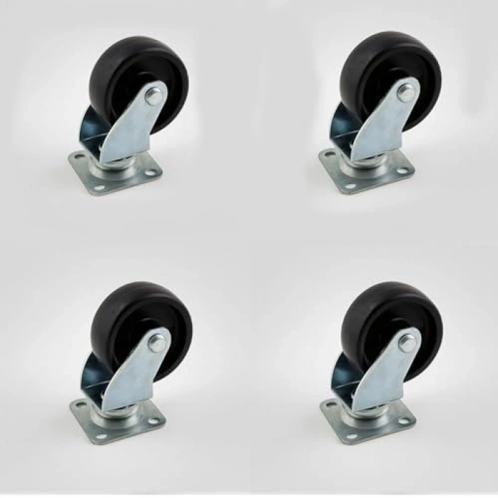 50 mm Tekerlekli Dayanıklı Sanayi Tekeri Seti, 4lü
