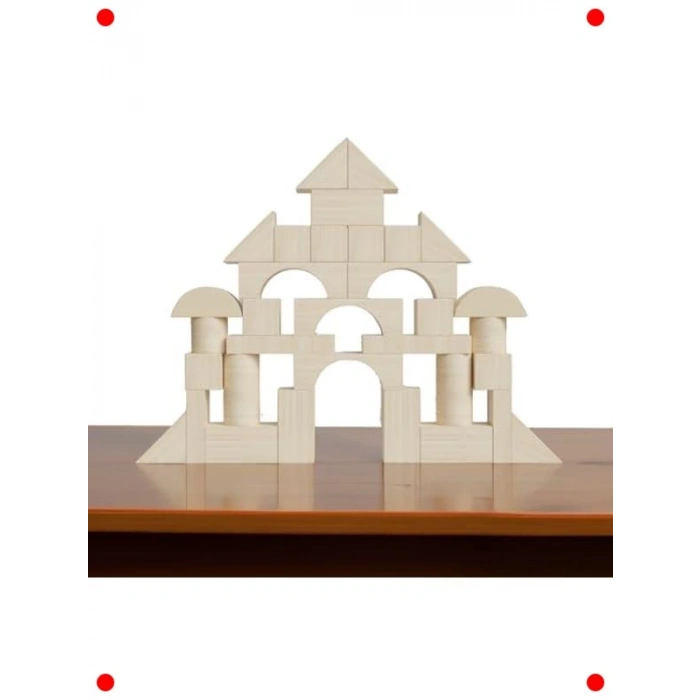 50 Parça Ahşap Yapım Blokları