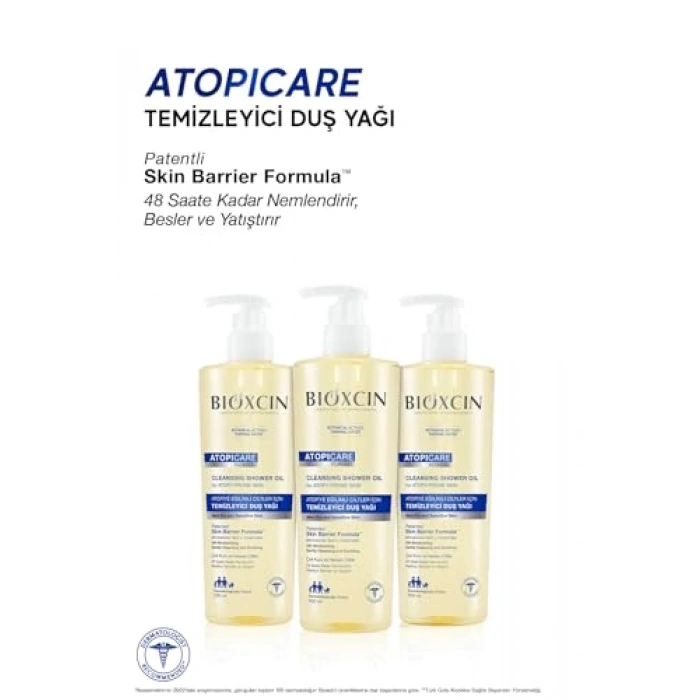 500 ml Atopiye Eğilimli Kuru Ciltler için Duş Yağı