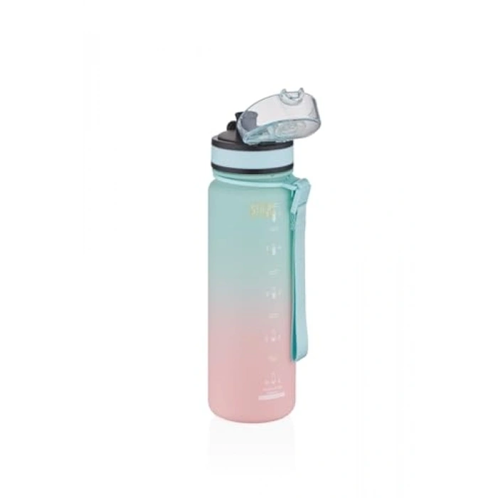 500 ml BPA İçermeyen Motivasyonel Su Matarası, Çift Renkli