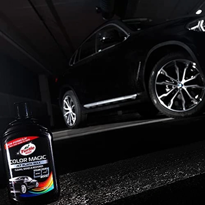 500 ml Jet Black Renkli Cila, Pasta Cila Süngeri ve 3 Bez ile