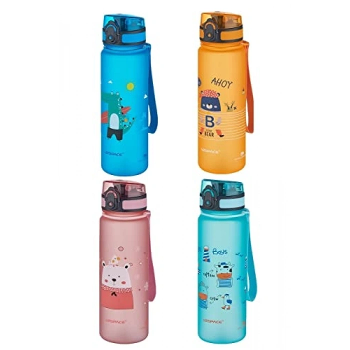 500 ml Tritan Çocuk Su Matarası, Figürlü Tasarım