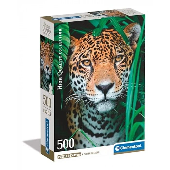 500 Parça Puzzle, Jaguar Temalı Eğlenceli Aktivite