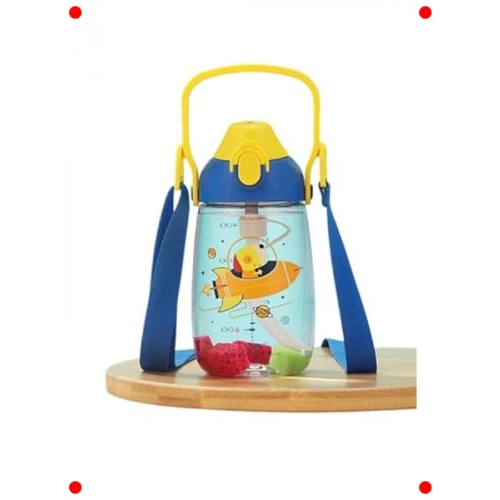 500ml Askılı Pipetli Çocuk Su Matarası