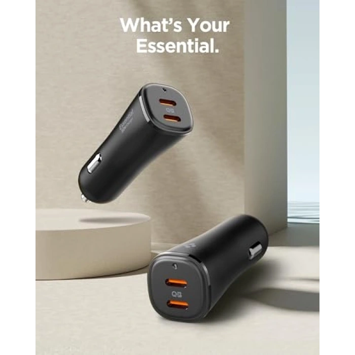 50W USB-C Araç İçi Hızlı Şarj Aleti, Akım Korumalı Adaptör