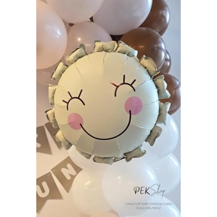51x54 cm Retro Güneş Folyo Balon - Özel Tasarım
