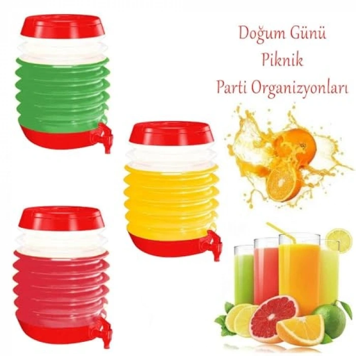 5.5 Litre Kapasiteli Katlanabilir Su Sebili, Piknik İçin Pratik
