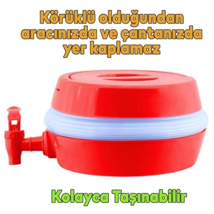 5.5 Litre Kapasiteli Katlanabilir Su Sebili, Piknik İçin Pratik