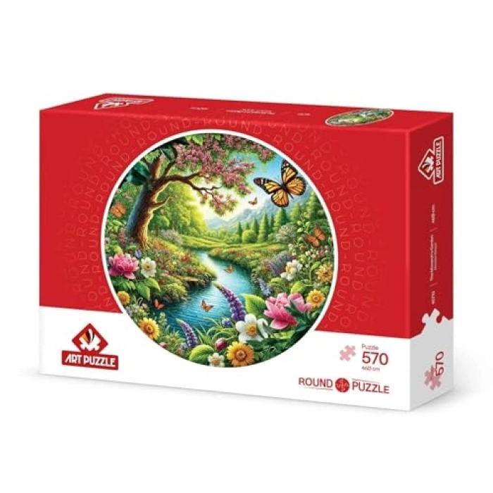 570 Parça Monarkın Bahçesi Temalı Yuvarlak Puzzle
