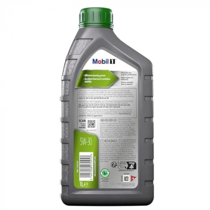 5W30 Motor Yağı, 1 Litre, Uzun Süreli Performans