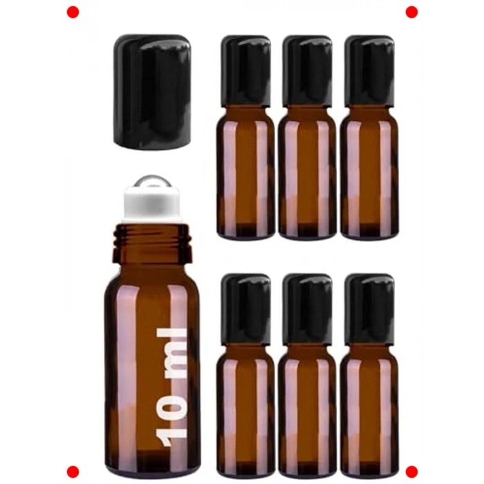 6 Adet Amber Sızdırmaz Roll-On Şişesi 10ml