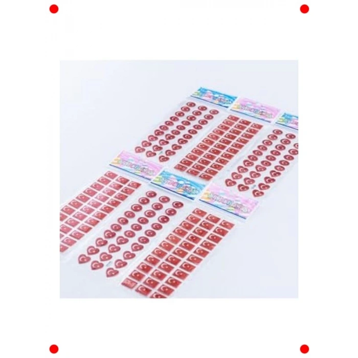 6 Adet Kabartmalı Yapışkan Bayrak Sticker Seti