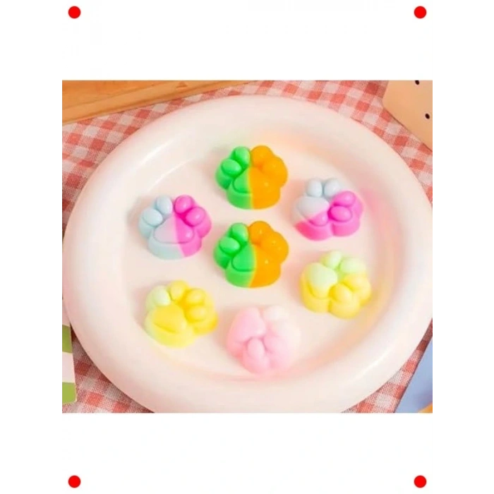 6 Adet Sevimli Kedi Patisi Stres Oyuncakları