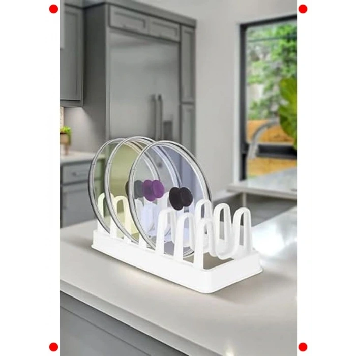 6 Bölmeli Mutfak Düzenleyici - Kapak ve Tabak Organizeri