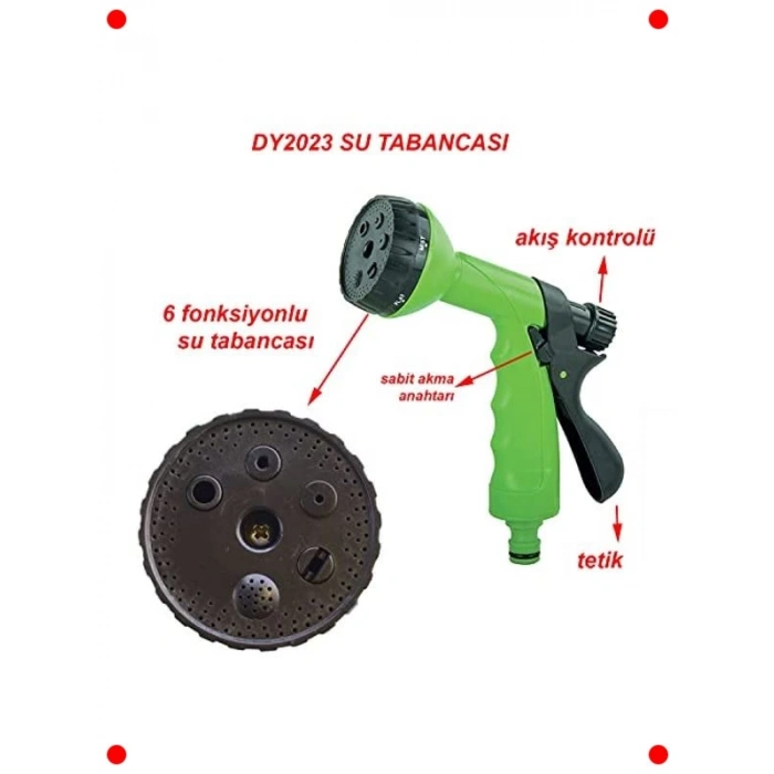 6 Fonksiyonlu Bahçe Sulama Tabancası