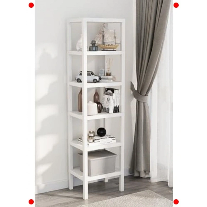 6 Katlı Çok Amaçlı Plastik Raf - Banyo & Mutfak Beyaz