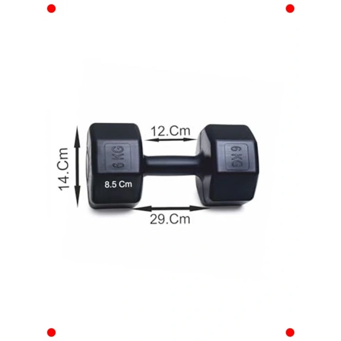 6 Kg Ağırlık Dambıl Seti (2 Adet) - Siyah