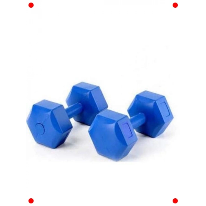 6 Kg Mavi Plastik Dambıl Seti