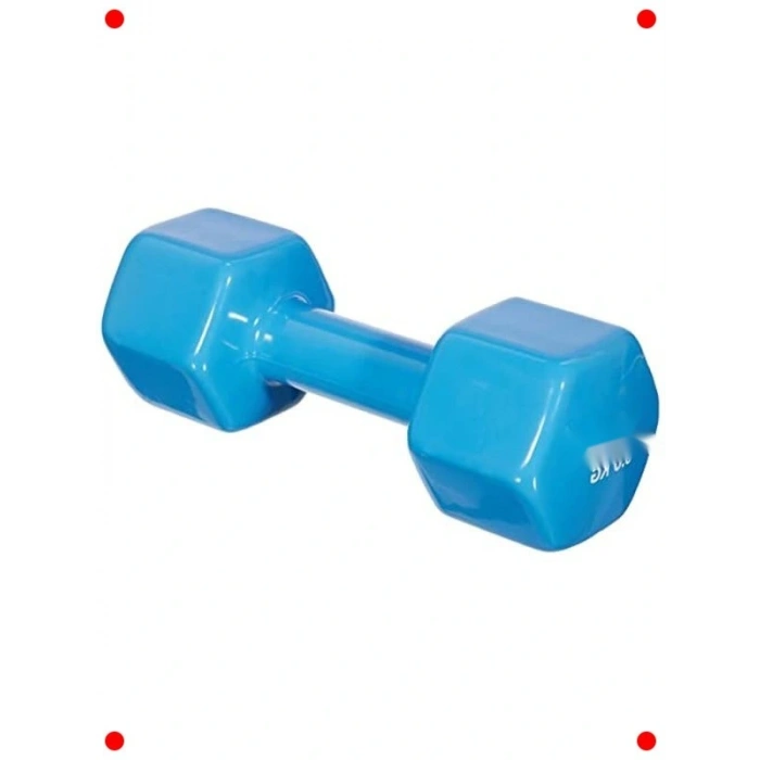 6 kg Vinil Kaplı Mavi Dambıl