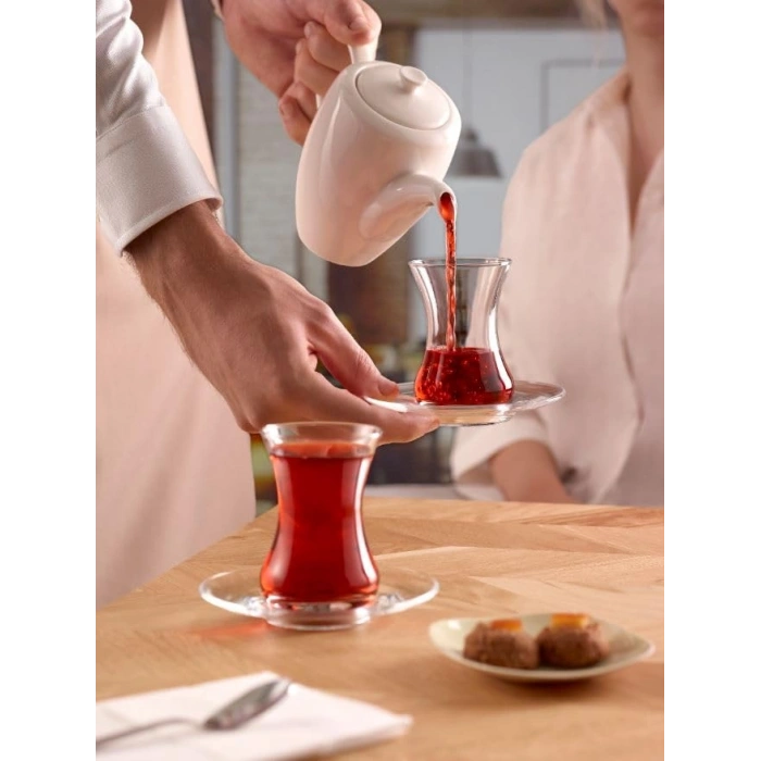 6lı İnce Belli Çay Bardağı Seti, Şık Tasarım