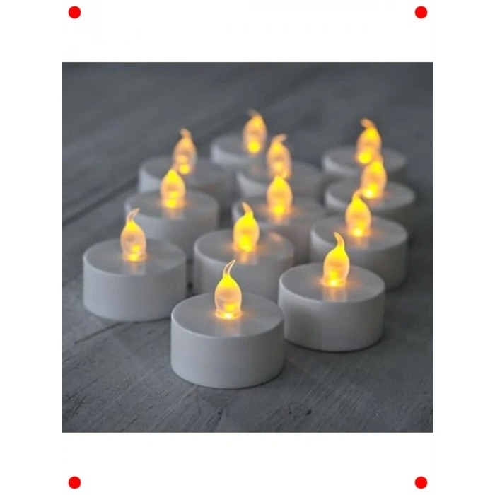 6lı Pilli Led Tealight Mum Seti | Sıcak Sarı