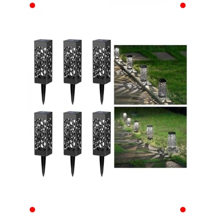 6lı Solar LED Bahçe Lambası, Zemine Gömülebilir