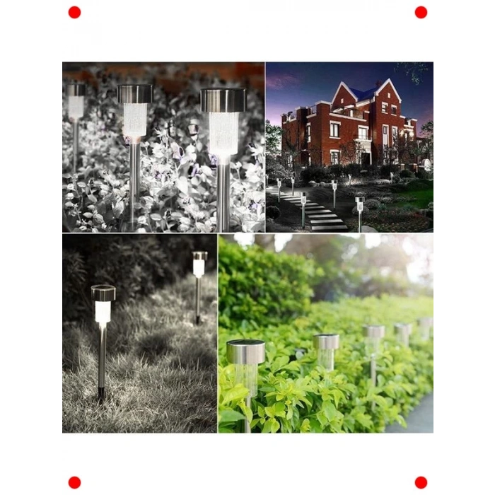 6lı Solar LED Dış Mekan Bahçe Aydınlatma Seti