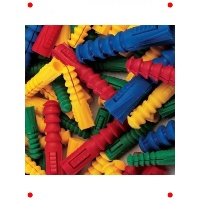 6 mm Kaliteli Plastik Dübel Seti (20 Adet)