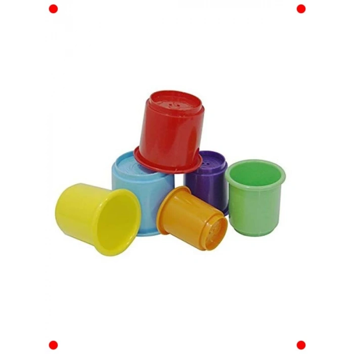 6 Parça Çok Renkli Sevimli Kule Oyuncak Seti