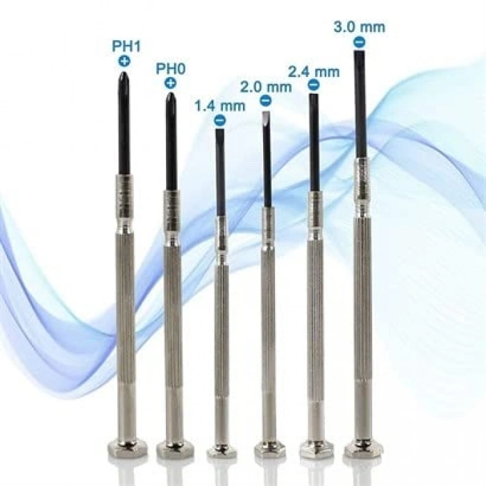 6 Parça ni Saatçi ve Telefoncu Onarım Tornavida Seti