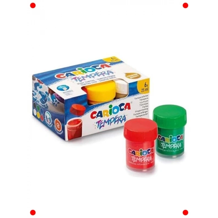 6 Renk Yıkanabilir Parmak Boyası Seti 6x25ml