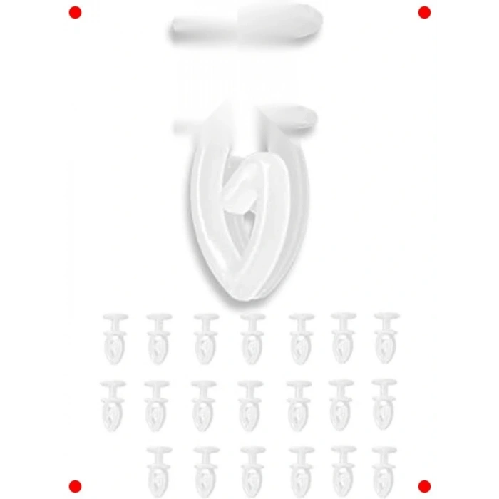 60 Adet Dikişsiz Geçmeli Perde Korniş Düğmesi