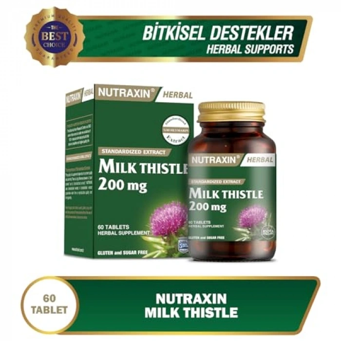 60 Tabletlik Herbal Milk Thistle Takviye Edici Gıda