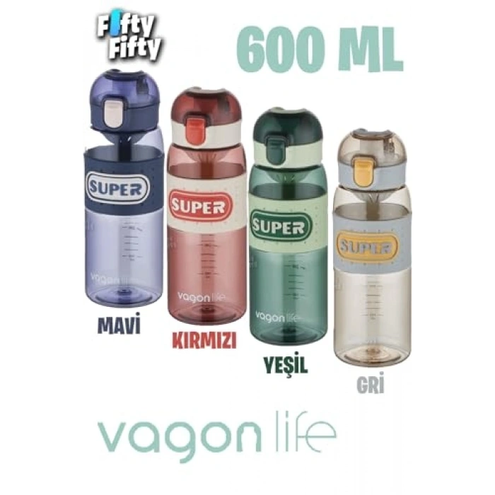 600 ML Kaydırmaz Su Matarası, Süzgeçli ve Kullanışlı