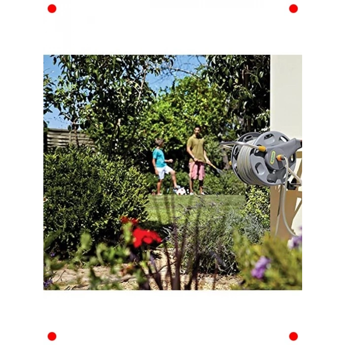 60m Hortum Makarası, 2si 1 Arada: Duran/Duvar Montaj