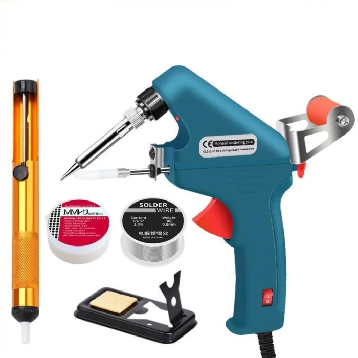 60W Tetikli Otomatik Havya Lehim Tabancası Seti, 5 Parça