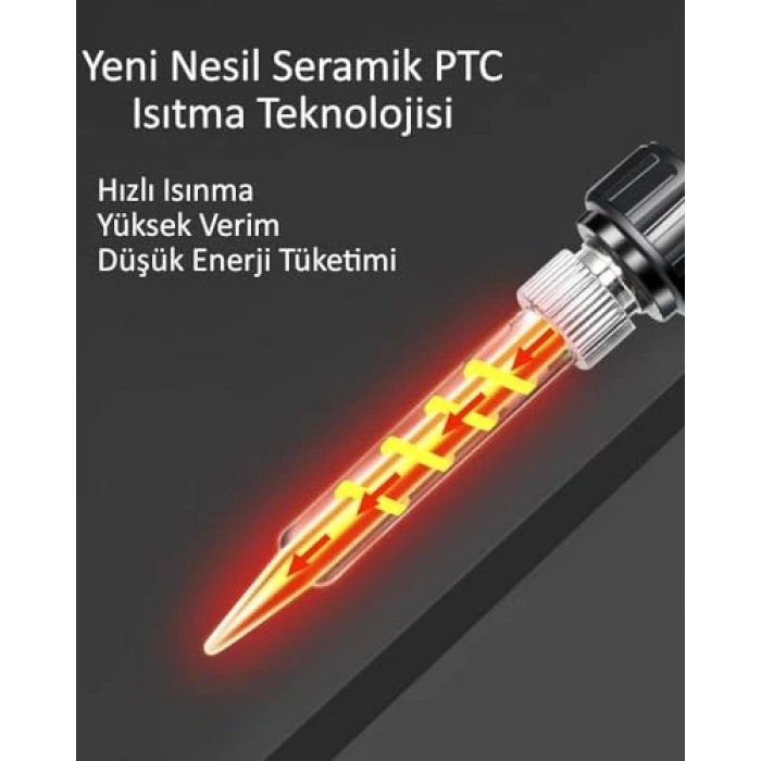 60W Tetikli Otomatik Havya Lehim Tabancası Seti, 5 Parça