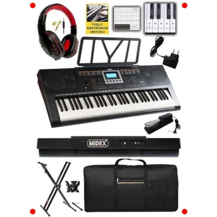 61 Tuş Hassasiyetli Org ve Eksiksiz Aksesuar Seti