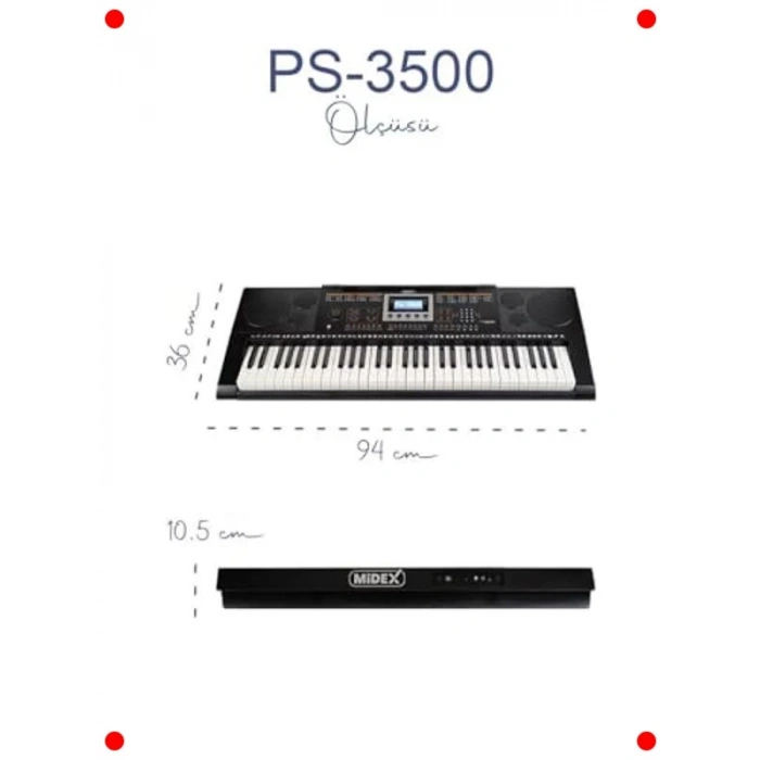 61 Tuş Hassasiyetli Org ve Eksiksiz Aksesuar Seti