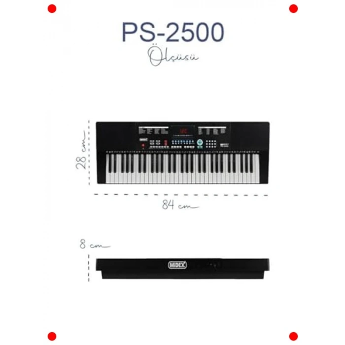 61 Tuşlu Dijital Org Seti - Çanta ve Adaptörlü