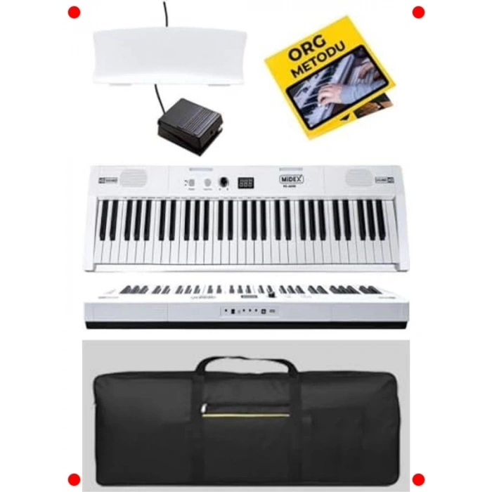 61 Tuşlu Dijital Org Seti, Hassas Tuşlar, Bluetooth, USB
