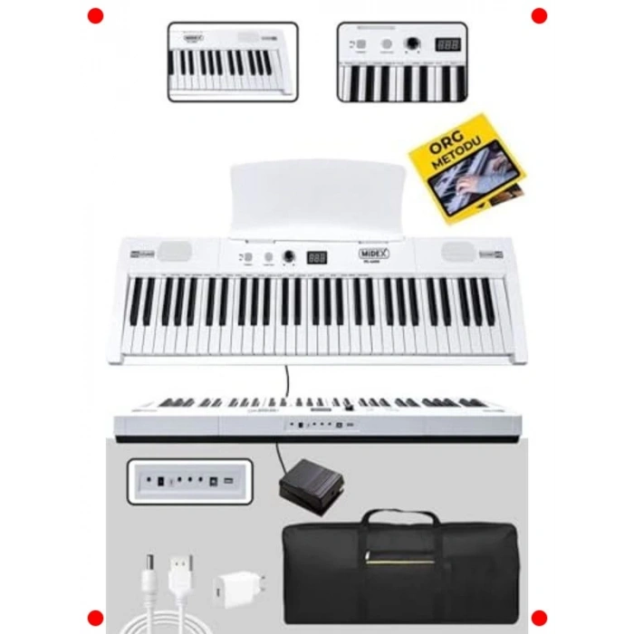 61 Tuşlu Hassasiyetli Org Seti - Bluetooth & USB MIDI