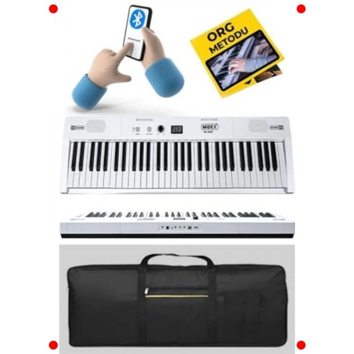 61 Tuşlu Hassasiyetli Org Seti - Bluetooth & USB MIDI