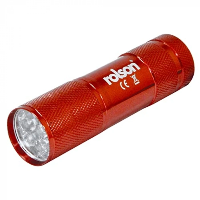 61693 9 LED Alunium Torch, Assorted Colours