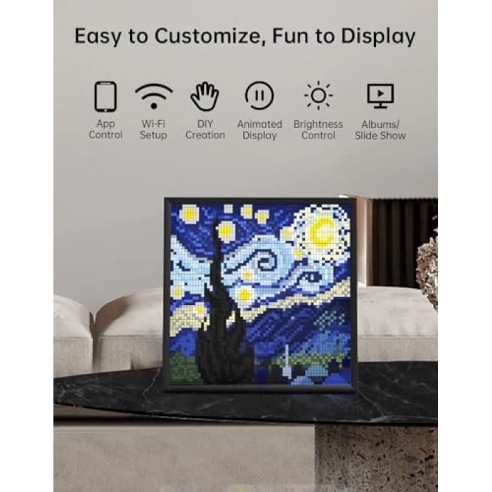 64x64 LED Panel, WiFi Piksel Sanat Ekranı