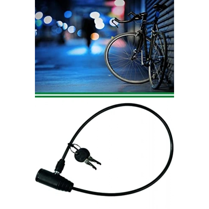 65 cm Uzunluğunda Çelik Halatlı Bisiklet Kask Kilidi