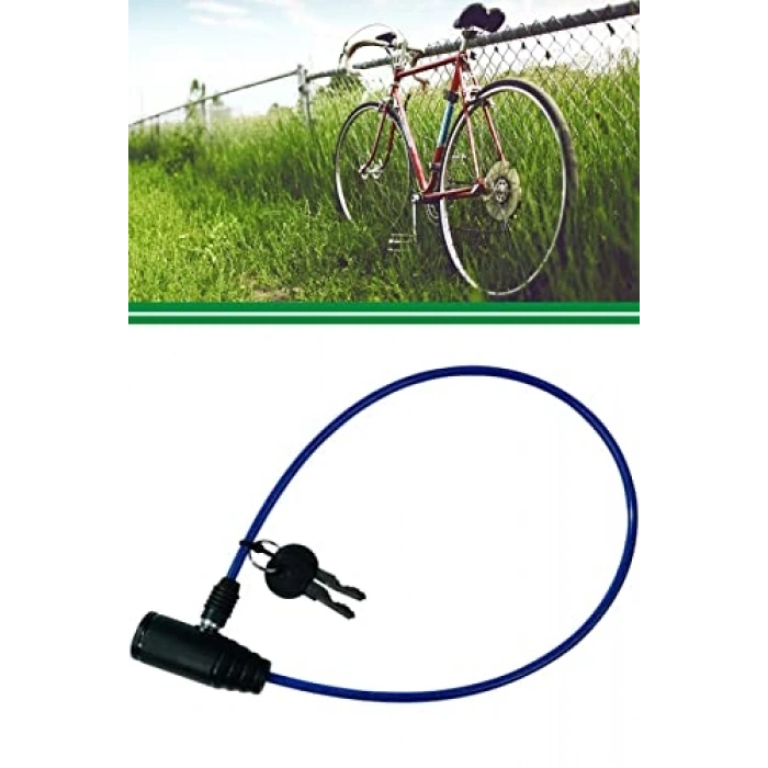 65 cm Uzunluğunda Çelik Halatlı Bisiklet Kask Kilidi