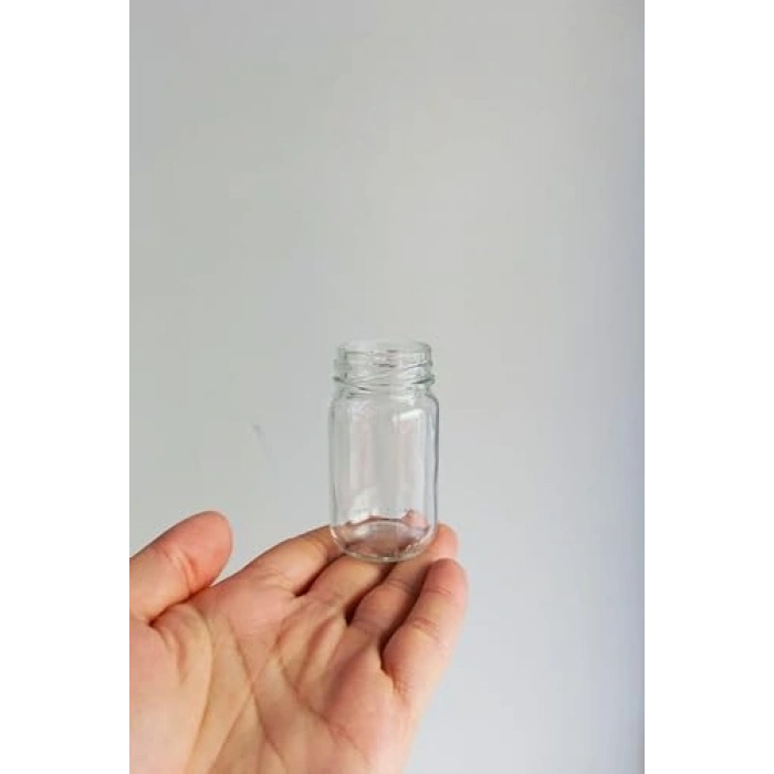 67 ml Şeffaf Kavanoz Seti, Metal Kapaklı, 6 Adet